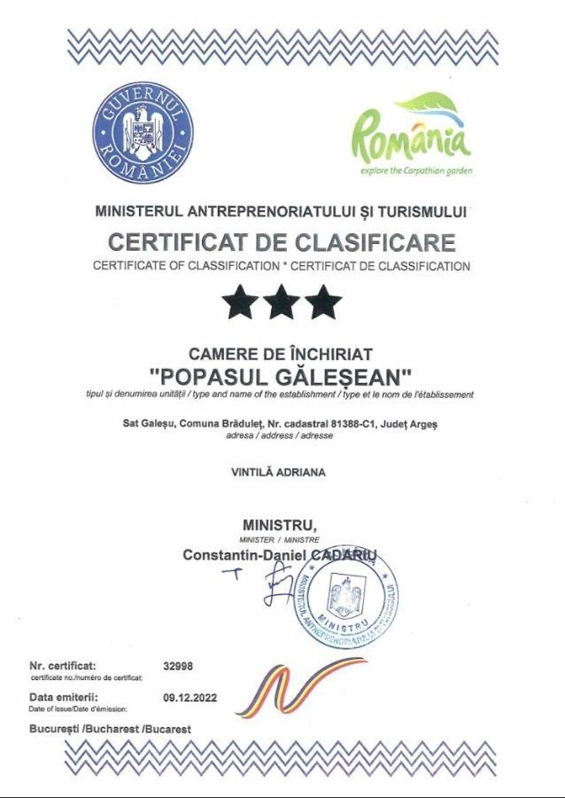 Popasul Galesean Ξενοδοχείο Galesu Εξωτερικό φωτογραφία